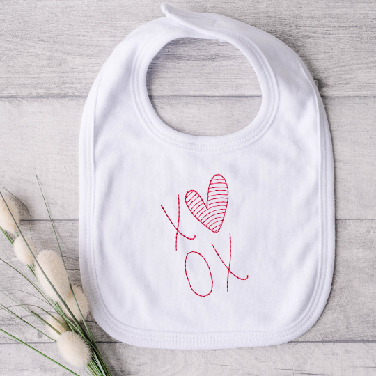 XOXO Embroidery Design for Valentine's Day