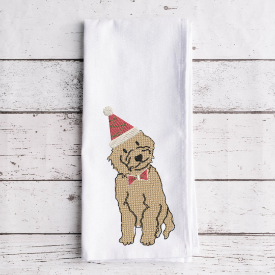 GoldenDoodle Christmas Embroidery Design