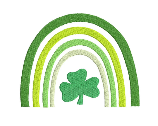 Shamrock Rainbow Embroidery Design