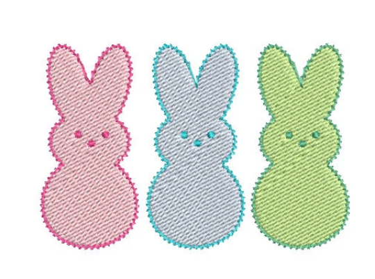 Peep Embroidery Design, Easter Bunny Embroidery