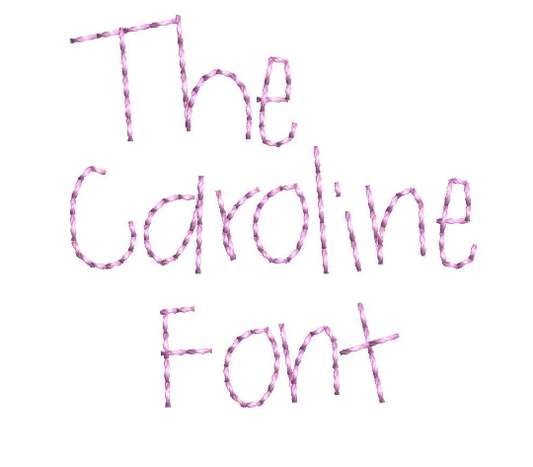 The Caroline Font for Embroidery, Machine Embroidery Design Font