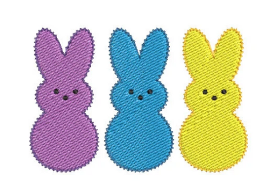 Peep Embroidery Design, Easter Bunny Embroidery