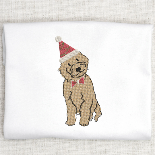 GoldenDoodle Christmas Embroidery Design