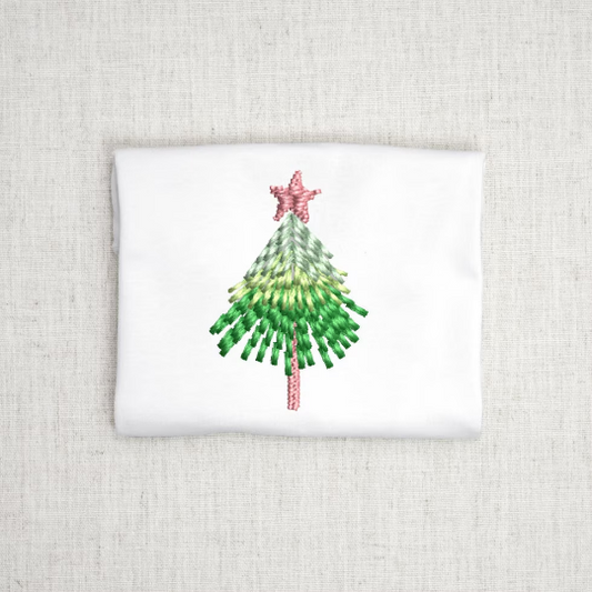 Rustic, Simple Christmas Tree Embroidery Design- Digital Pattern for Machine Embroidery